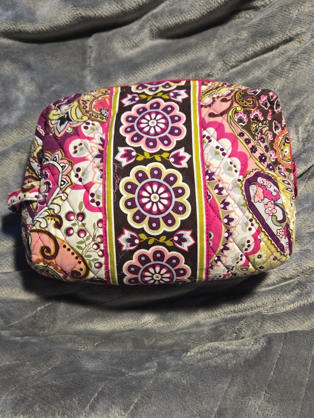 Vera Bradley-Very Berry Paisley Lined Makeup Bag